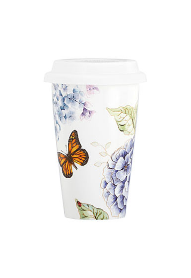 Lenox Butterfly Meadow Blue China Thermal Travel Mug