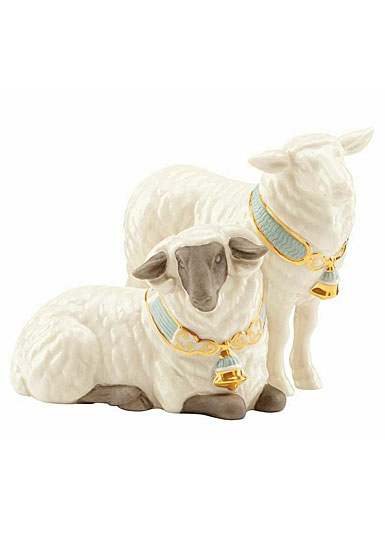 Lenox First Blessing Nativity Sheep, Pair