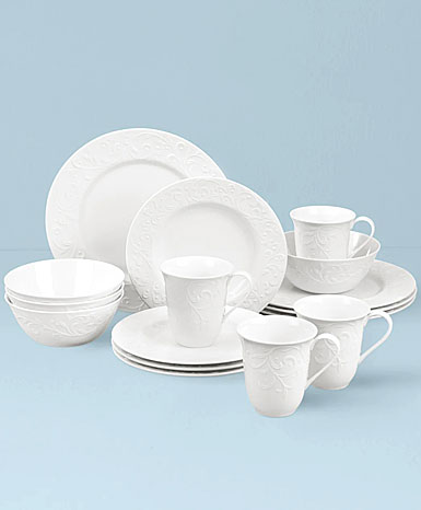 Lenox Opal Innocence Carved, 16 Piece Place Setting