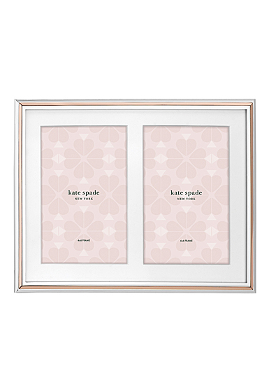 Kate Spade New York, Lenox Rosy Glow Double Invitation Metal Picture Frame