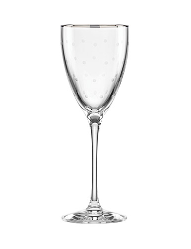 Lenox kate spade, New York Larabee Dot Platinum Crystal Wine, Single