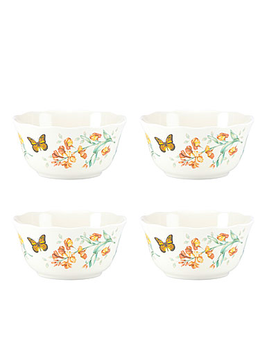 Lenox Butterfly Meadow Melamine China All Purpose Bowl Set Of Four