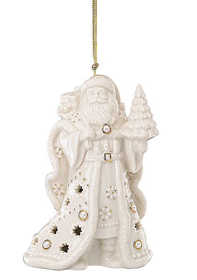 Lenox Florentine and Pearl Santa 2017 Ornament