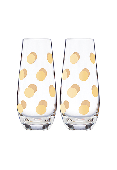 Kate Spade New York, Lenox Stemless Champagne Pearl Place Pair