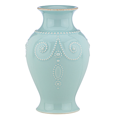 Lenox French Perle Ice Blue Bouquet Vase 8"