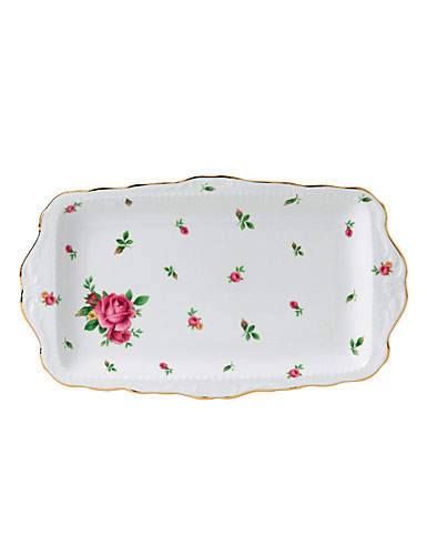 Royal Albert New Country Roses White Vintage Formal Sandwich Tray