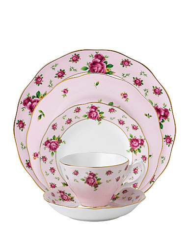 Royal Albert New Country Roses Pink Vintage Formal 5-Piece Place Setting