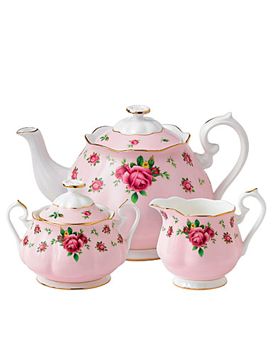 Royal Albert New Country Roses Pink 3 Piece Teaset