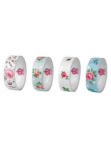 Royal Albert New Country Roses Napkin Rings - Set of 4