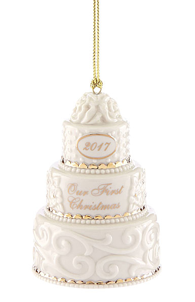 Lenox Annual 2017 Our 1st Christmas Together Cake Ornament