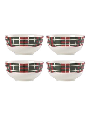 Lenox Vintage Plaid Bowls, Set of 4