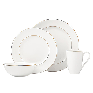 Lenox Continental Dining Gold China 4 Piece Place Setting