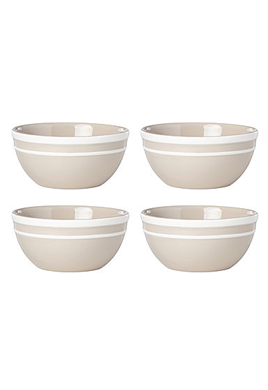 Kate Spade China by Lenox, Sculpted Stripe Beige All Purpose Bowl Set Of Four