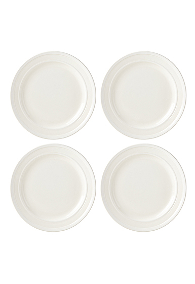 Kate Spade China by Lenox, Sculpted Stripe Cream Dinner Plate Set Of Four