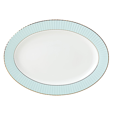 Lenox Pleated Colors Aquamarine Dinnerware Platter 16"