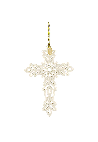 Lenox 2019 Snow Fantasies Cross Christmas Ornament