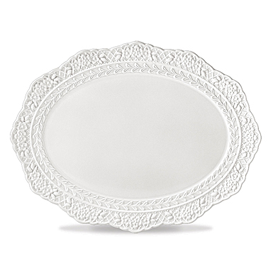 Lenox Chelse Muse China Rct White Scallop Platter