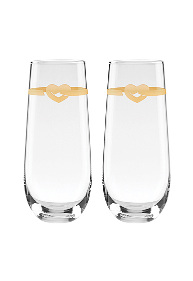 Kate Spade New York, Lenox With Love Stemless Flutes Pair