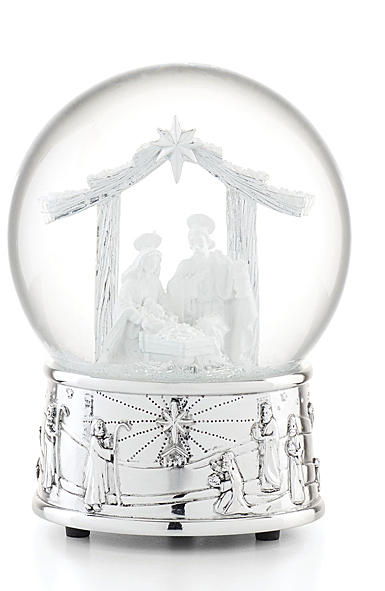 Reed And Barton 2022 Christmas Nativity Musical Snow Globe