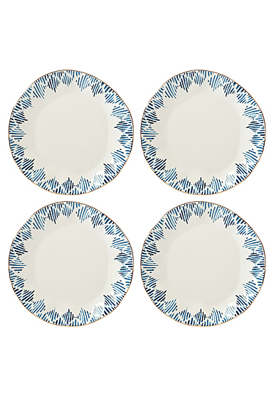 Lenox Blue Bay China Ikat Dinner Plates, Set of Four