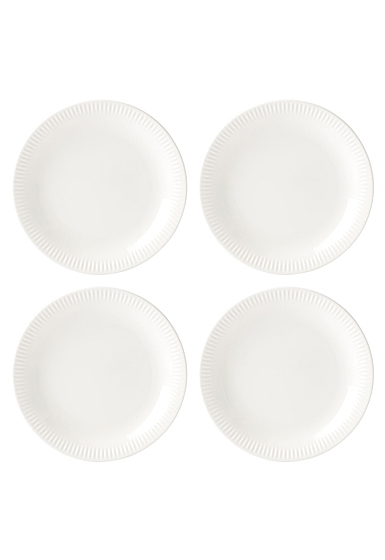 Lenox Profile China Accent Plate White Set Of Four