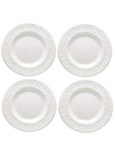 Lenox Opal Innocence Carved China Accent Plates, Set of 4