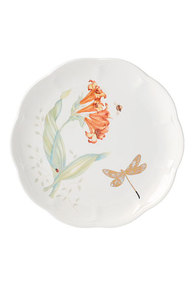 Lenox Butterly Meadow Gold China Dragonfly Accent Plate Gold