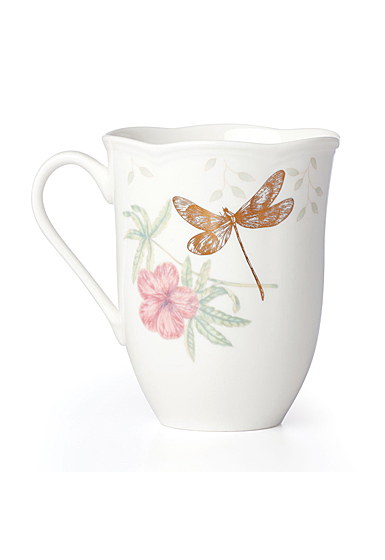 Lenox Butterly Meadow Gold China Dragonfly Mug Gold
