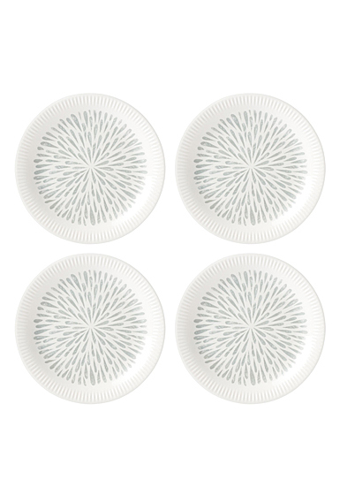 Lenox Profile Dinnerware Accent Plate White Grey Set Of Four