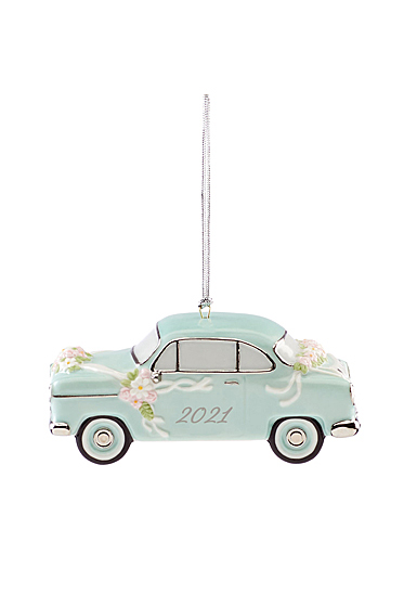 Lenox 2021 Just Married Vintage Car Dated Ornament