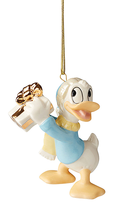 Lenox Christmas Disney Donald Duck Gift Ornament