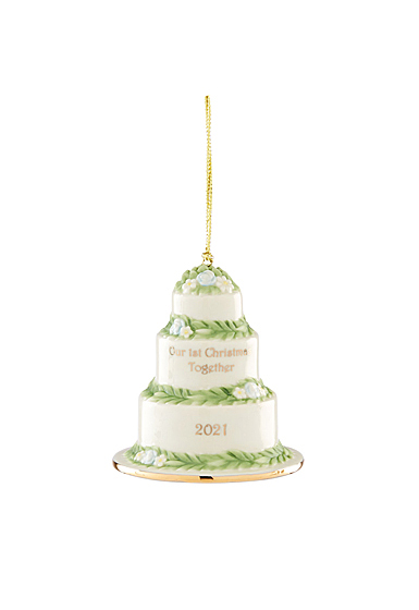 Lenox 2021 Our 1st Christmas Together Cake Dated Ornament