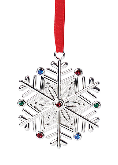 Lenox 2023 Snowflake Jeweled Charm Metal Ornament