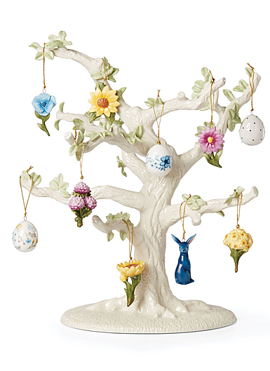 Lenox Ornament Trees Floral Easter 10 Piece Ornament Set With Tree