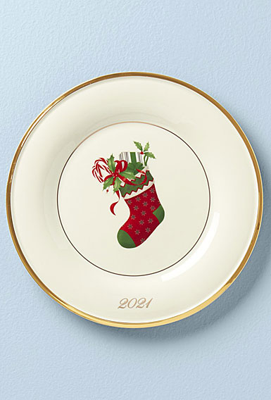 Lenox 2021 Stocking Annual Accent Plate, Single