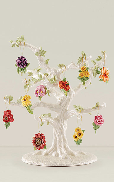 Lenox Ornament Trees Harvest Impressions 10- Piece Ornament and Tree Set