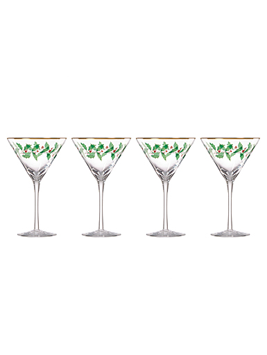 Lenox Christmas Martini Glasses, Set of 4