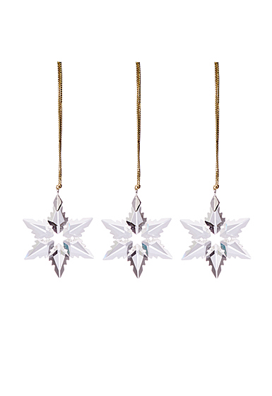 Lenox Christmas 2022 Mini Optic Snowflake Ornament Set of 3