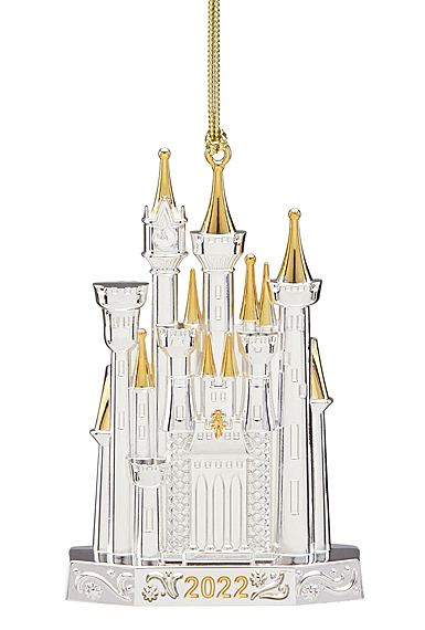 Lenox Christmas 2022 Disney Castle Metal Dated Ornament