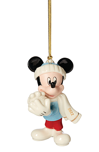 Lenox Christmas Disney 2022 Mickey Snow Games Ornament