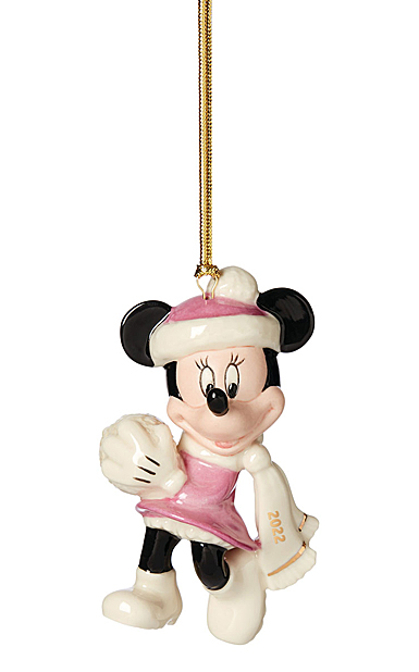 Lenox Christmas 2022 Disney Minnie Snow Games Dated Ornament