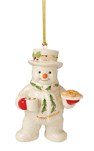 Lenox Christmas 2022 Snowman Treats Dated Ornament