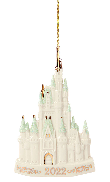 Lenox Christmas Disney 2022 Cinderella Castle Porcelain Dated Ornament