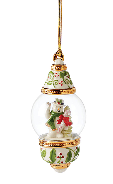 Lenox Christmas Snowman Globe Ornament