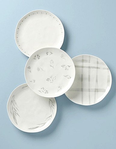 Lenox Oyster Bay Accent, Salad Plates, Set of 4, Assorted