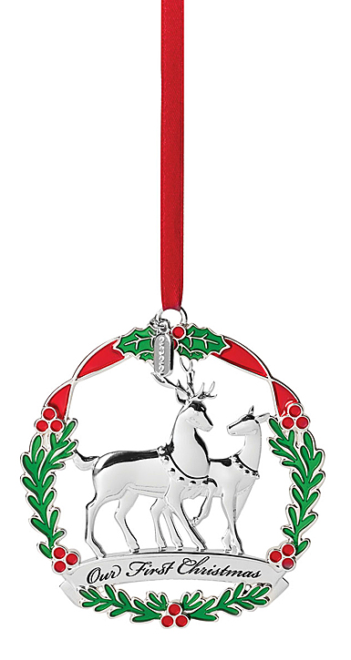 Lenox Christmas 2022 Our 1st Christmas Dated Ornament, Deer