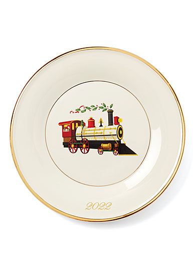 Lenox Christmas 2022 Train Annual Accent Plate, Single
