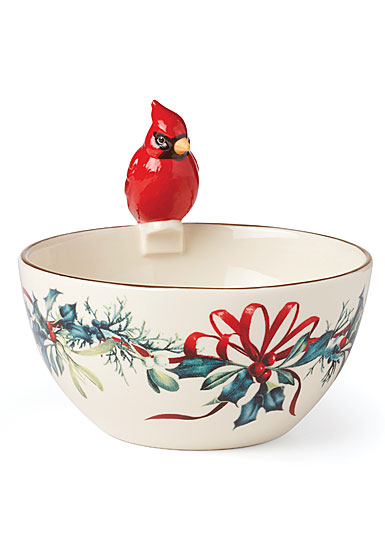 Lenox Winter Greetings Dinnerware Bowl with Cardinal