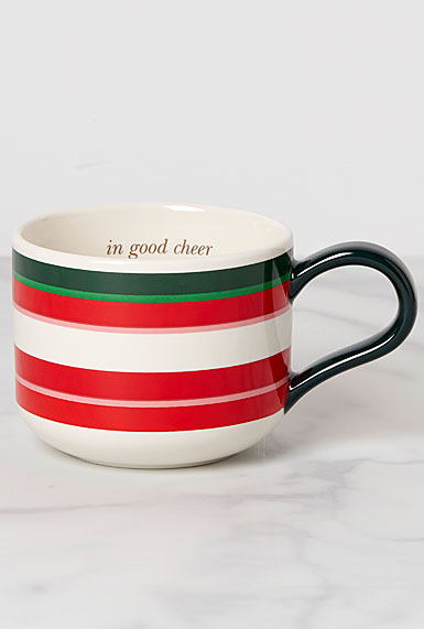 Kate Spade Lenox Christmas Mug ""in good cheers"