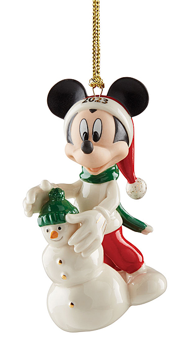 Lenox 2023 Disney Mickey and Snowman Dated Ornament